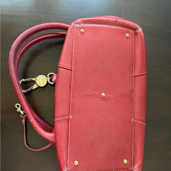 Dooney & Bourke Raspberry Pebbled Leather Shoulder Bag with Gold Hardware - Picture 8 of 9